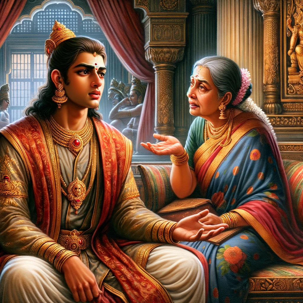 Kaikeyi Informs Bharata of the King’s Death